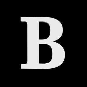 Dům písmeno B - Noto Serif - výška 170 mm - hloubka 10 mm