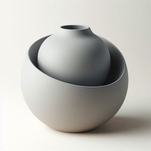 Minimalistická designérská váza ve tvaru mísy do domácnosti