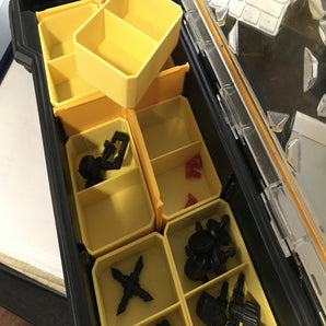 Vložky Dewalt Pro pro malé díly – pro organizéry s 10 a 20 přihrádkami