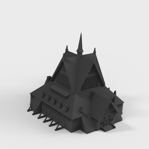 Architektonický model kostela v Kiruně v měřítku 1:1000