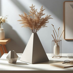 Moderní minimalistická váza s pyramidovité reasonableness designem